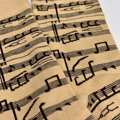 Music Note Pattern Socks from the Sock Panda (Adult Large - Men's Shoe Sizes 8 - 12)