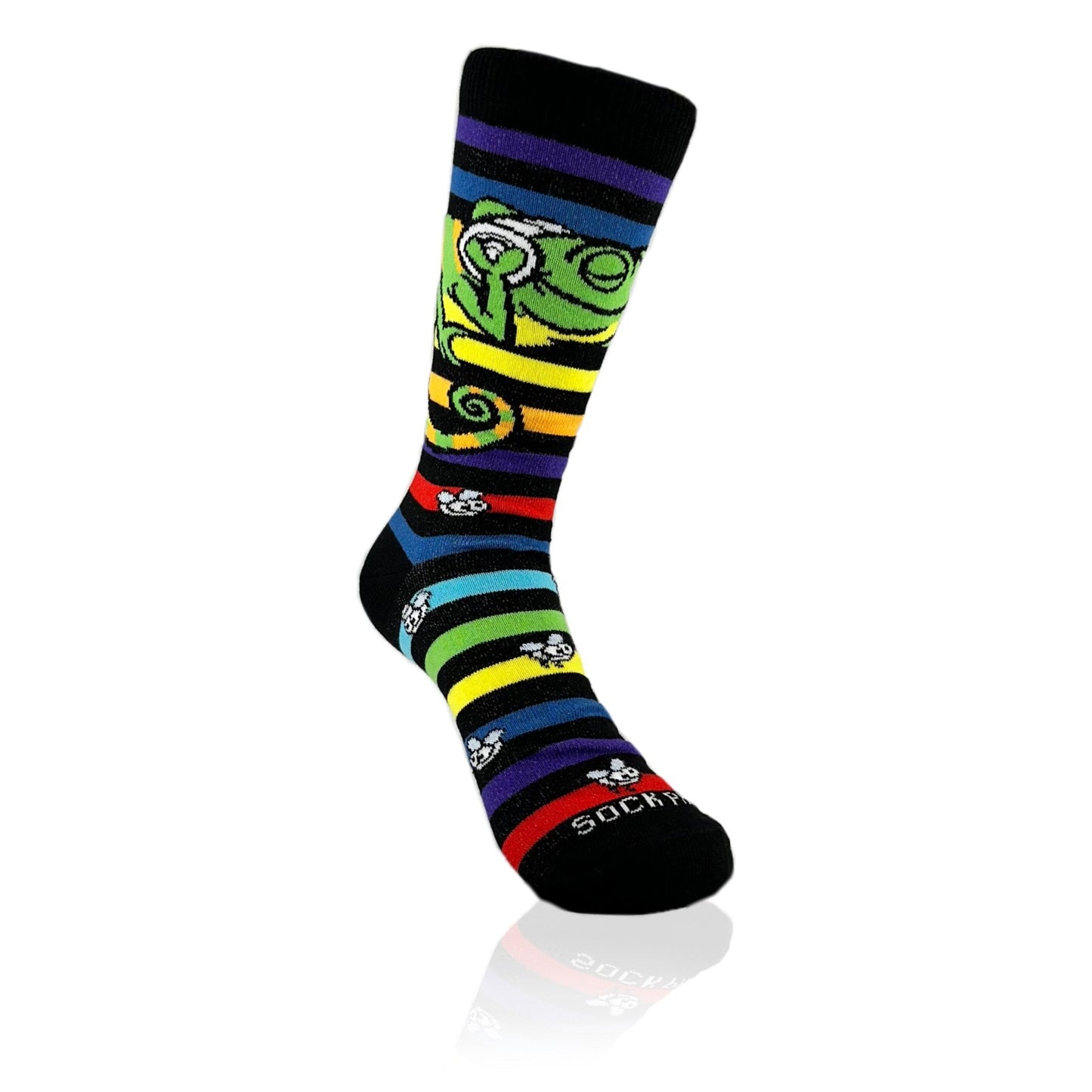 Musical Chameleon Socks from the Sock Panda (Adult Small - Shoe Sizes 2 - 5)