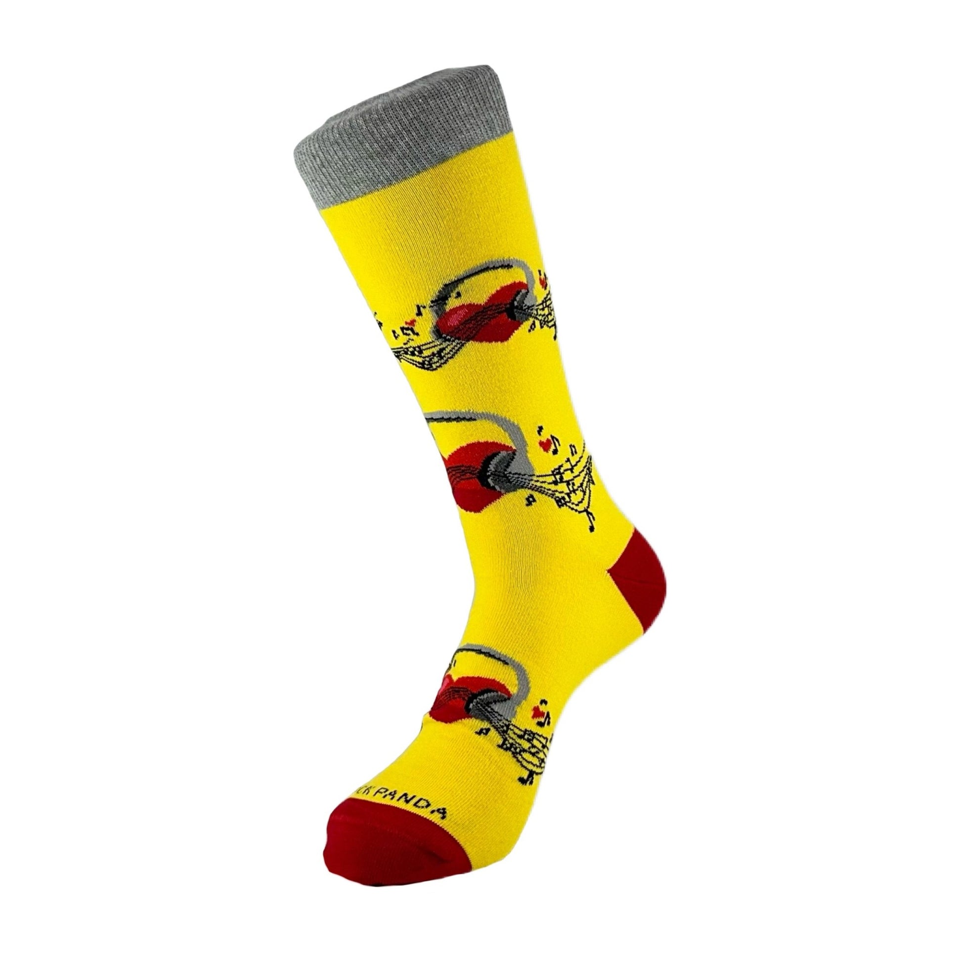 Musical Heartbeat Socks from the Sock Panda (Adult Large - Men's Shoe Sizes 8 - 12)