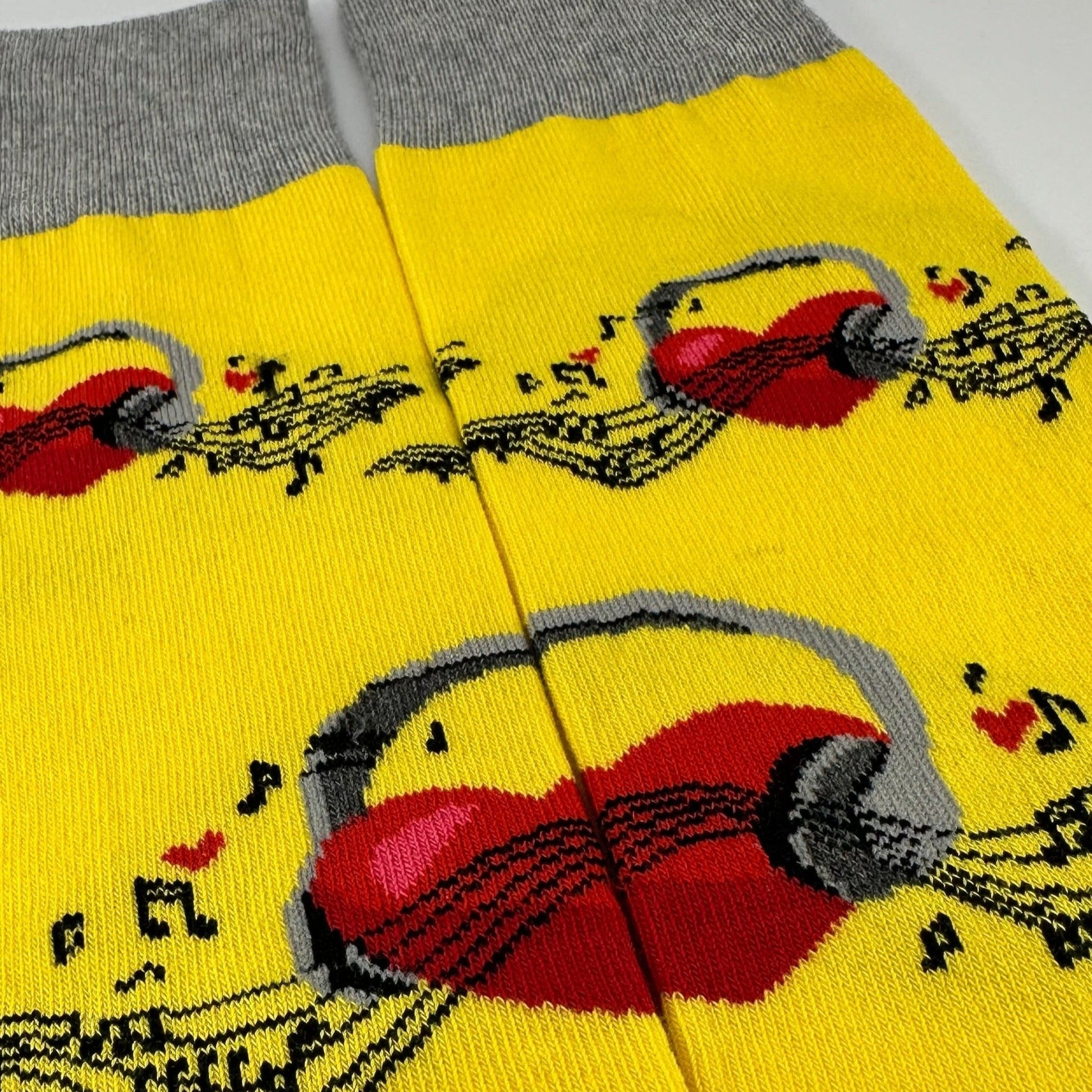 Musical Heartbeat Socks from the Sock Panda (Adult Large - Men's Shoe Sizes 8 - 12)