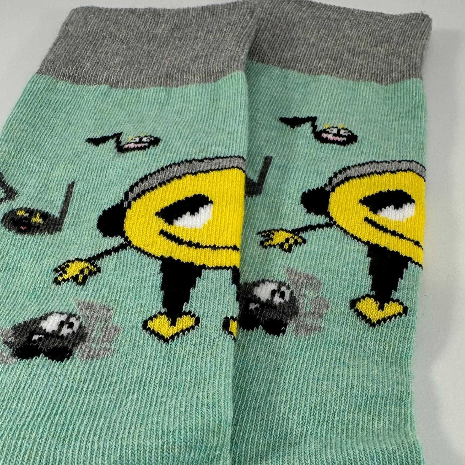 Musical Smiley Emoji Sock from the Sock Panda (Adult Small - Shoe Sizes 2 - 5)