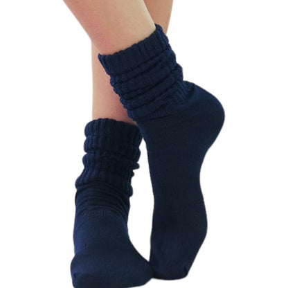 Navy Blue Slouch Socks from the Sock Panda