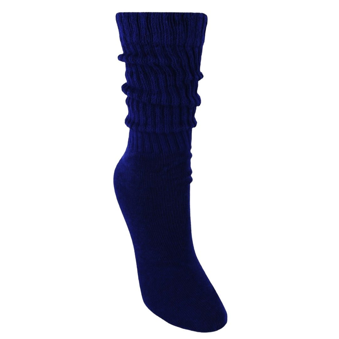 Navy Blue Slouch Socks (Adult Medium) - Heavyweight