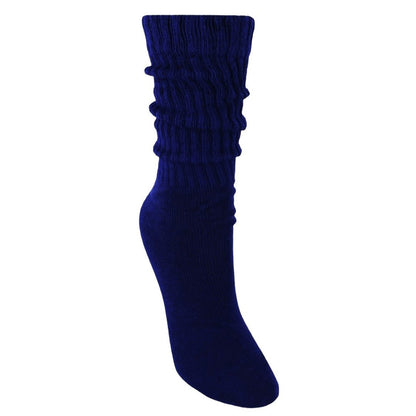 Navy Blue Slouch Socks (Adult Medium) - Heavyweight