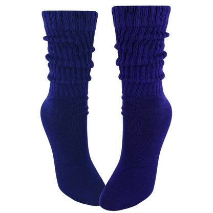 Navy Blue Slouch Socks (Adult Medium) - Heavyweight