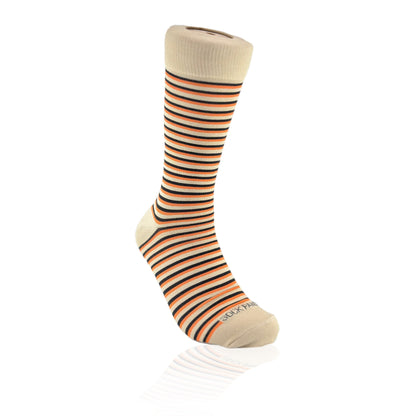 Orange and Black Stripes Socks from the Sock Panda (Adult Large)