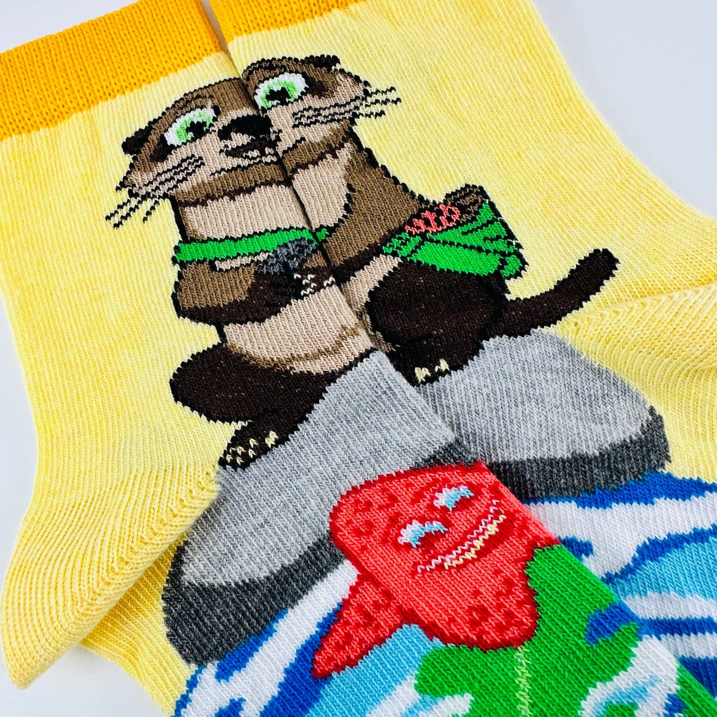 Otter on a Rock Socks from the Sock Panda (Ages 3 - 7)