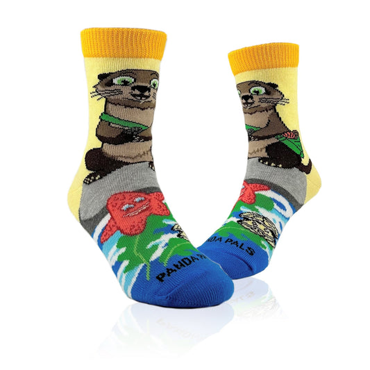 Otter on a Rock Socks from the Sock Panda (Ages 3 - 7)