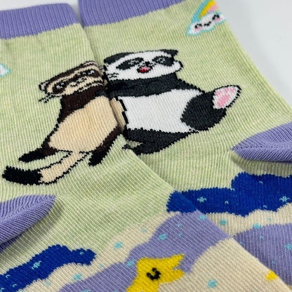 Panda and Ferret Socks from the Sock Panda (Ages 3 - 7) PandaFerretPalMd