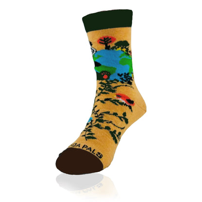 Panda Hugging Earth Socks from the Sock Panda (Ages 3 - 7)