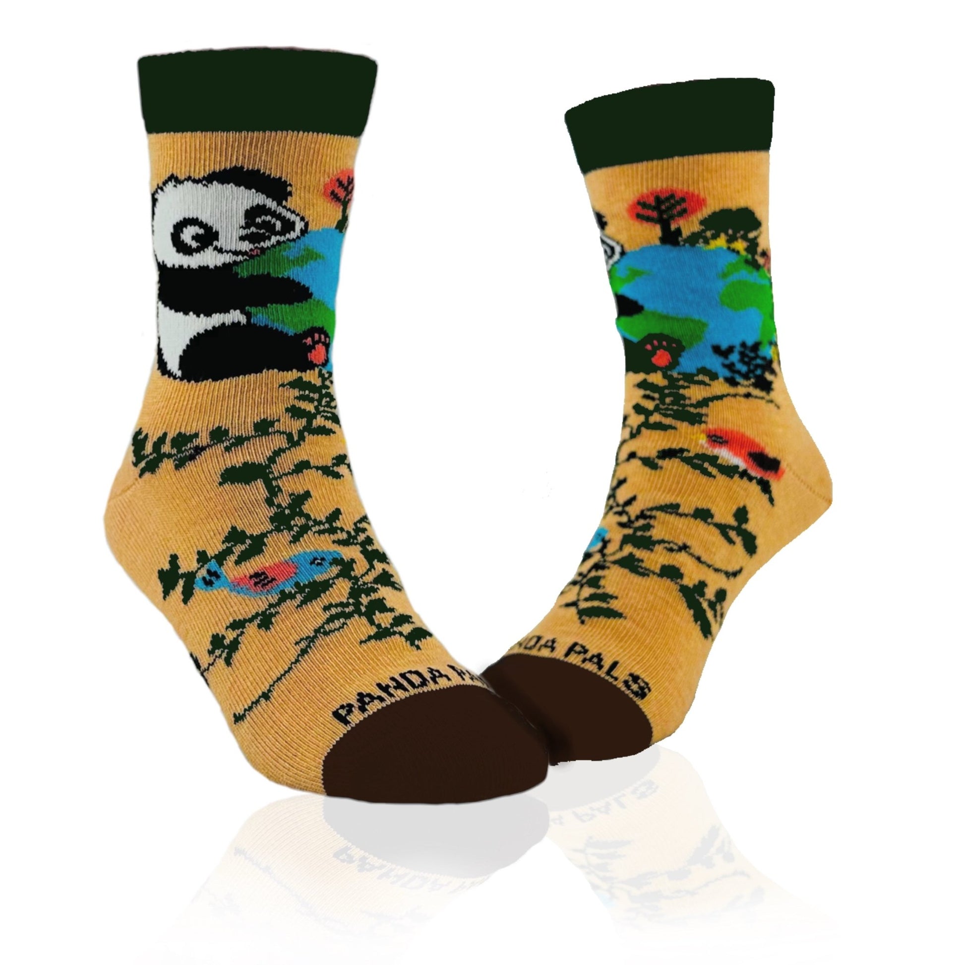 Panda Hugging Earth Socks from the Sock Panda (Ages 3 - 7)