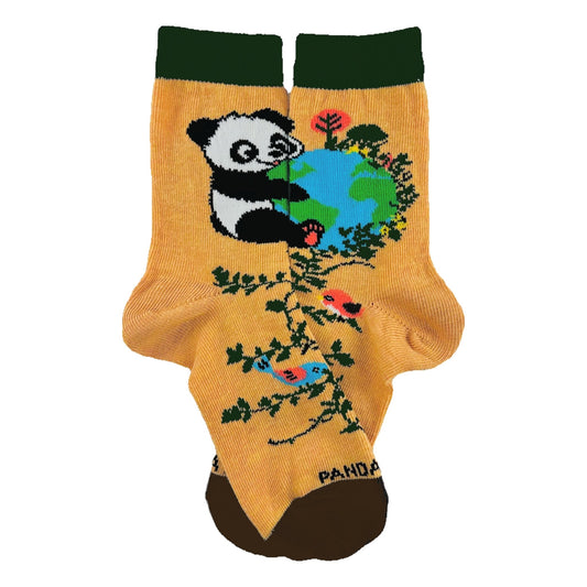 Panda Hugging Earth Socks from the Sock Panda (Ages 3 - 7)