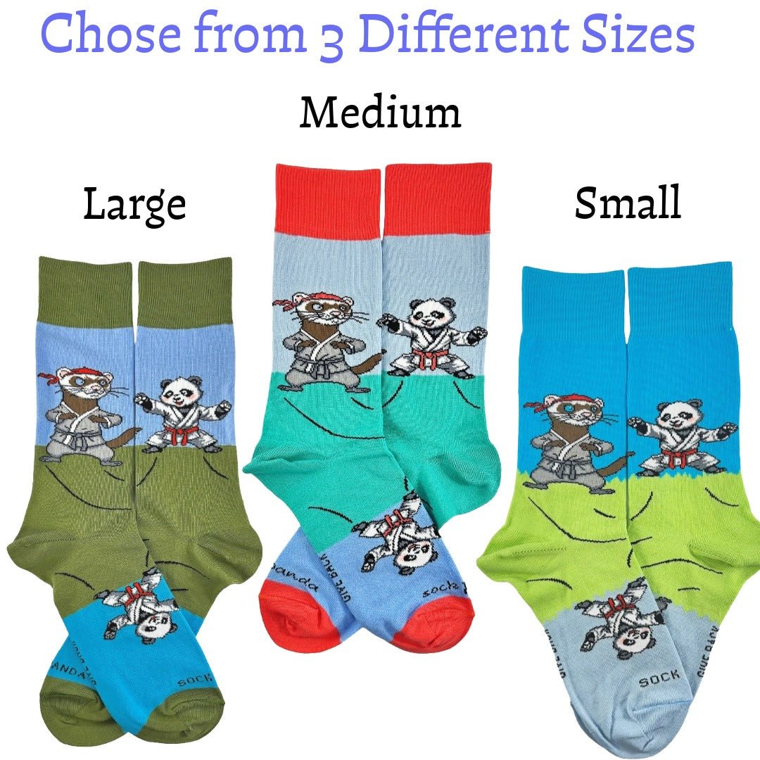 Panda vs. Ferret Socks from the Sock Panda PandaFerretLg