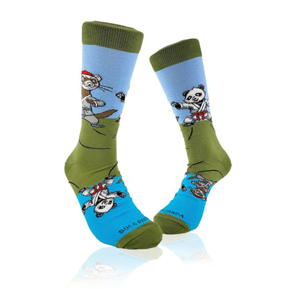 Panda vs. Ferret Socks from the Sock Panda PandaFerretLg