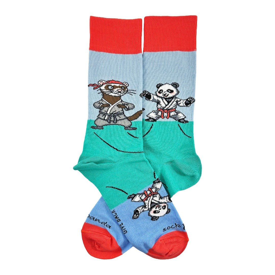 Panda vs. Ferret Socks from the Sock Panda PandaFerretSm