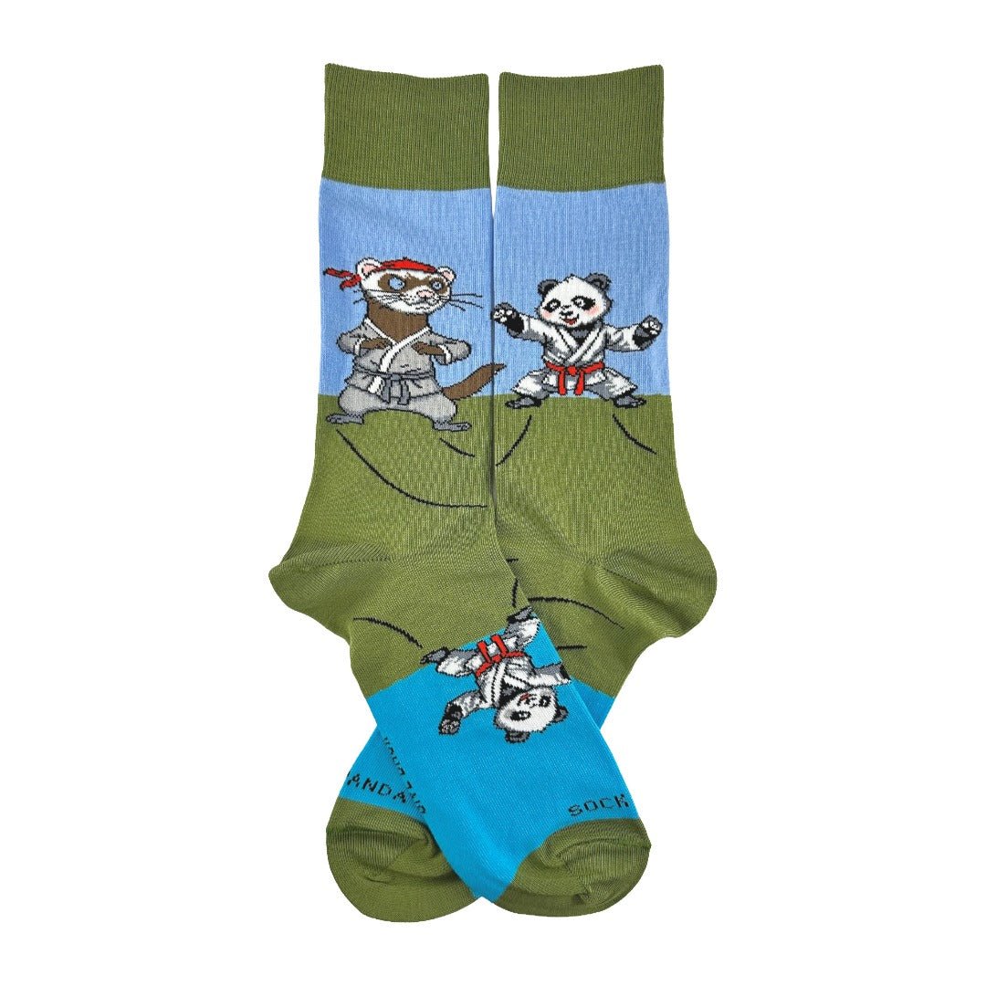 Panda vs. Ferret Socks from the Sock Panda PandaFerretSm