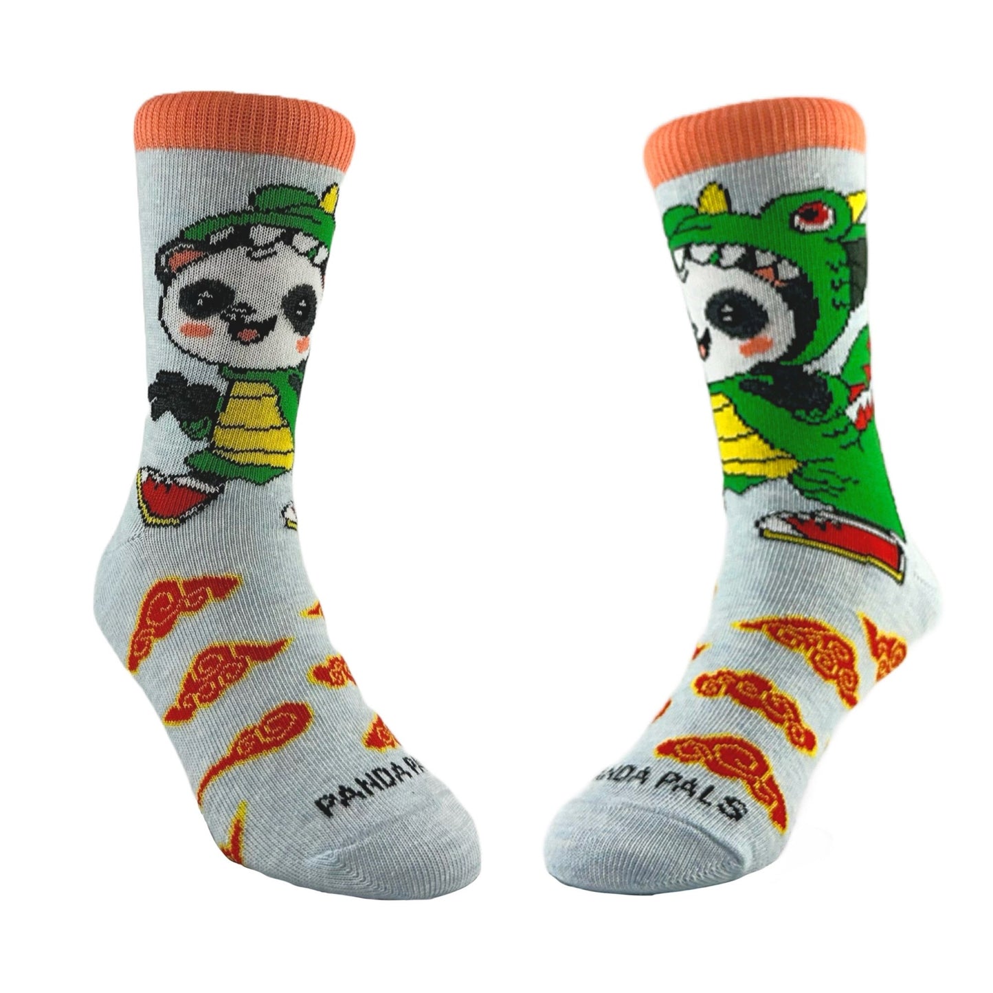 Panda Wearing Dragon Costume Socks for Kids (Ages 3 - 7)