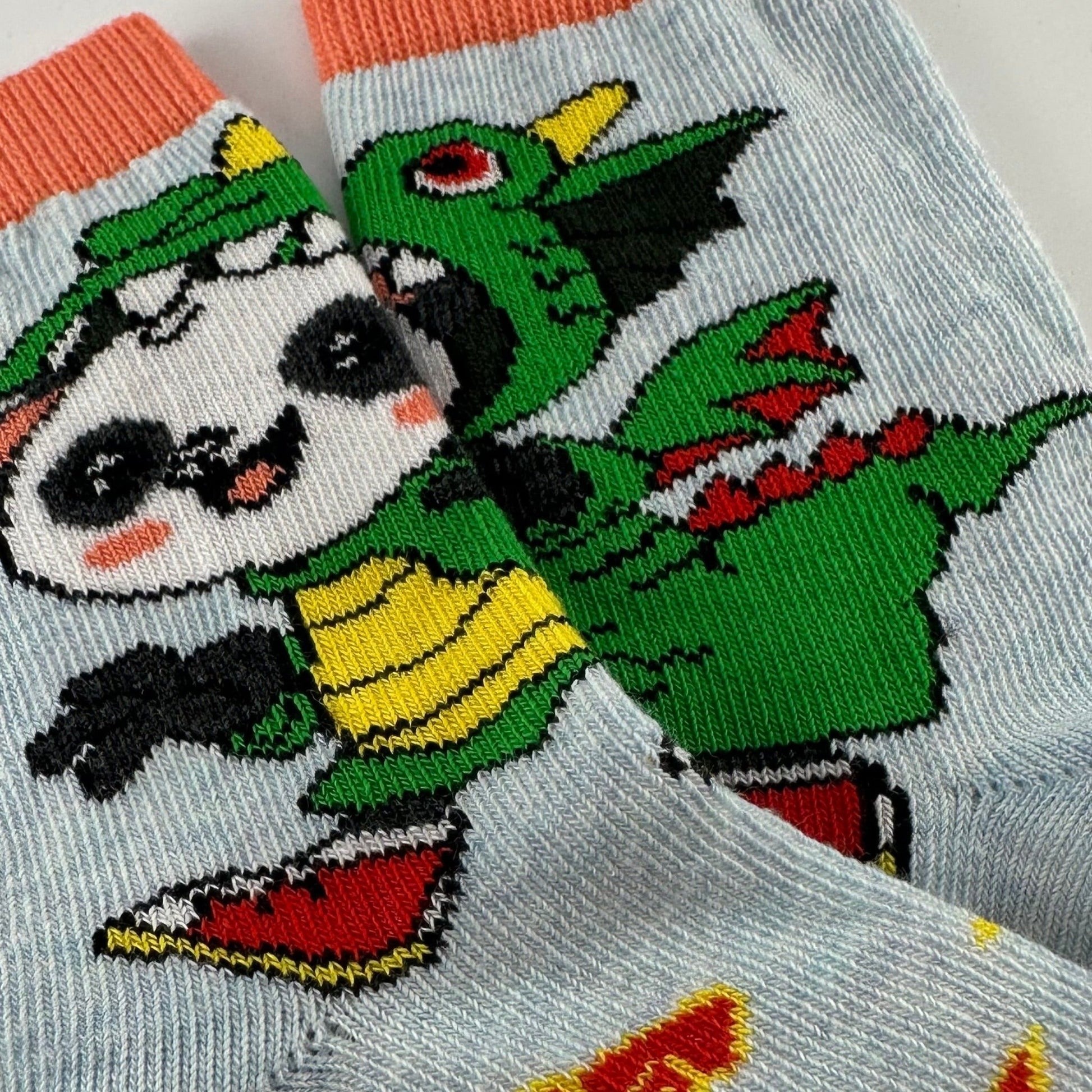 Panda Wearing Dragon Costume Socks for Kids (Ages 3 - 7)
