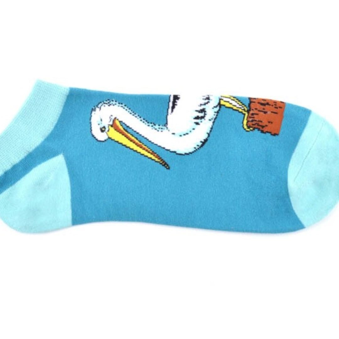Pelican Ankle Socks from the Sock Panda (Adult Large - Men's Shoe Sizes 8 - 12)