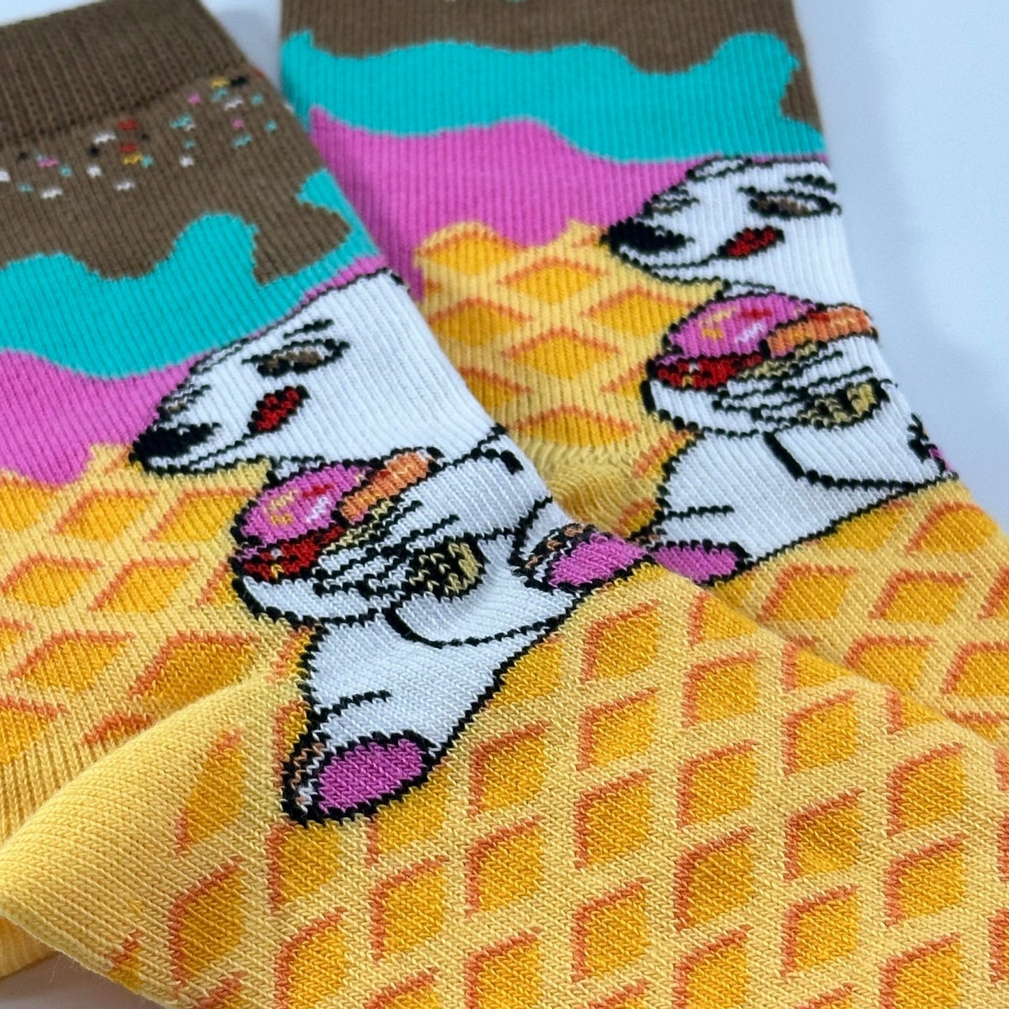 Polar Bear Having Ice Cream Socks from the Sock Panda (Ages 3 - 7)