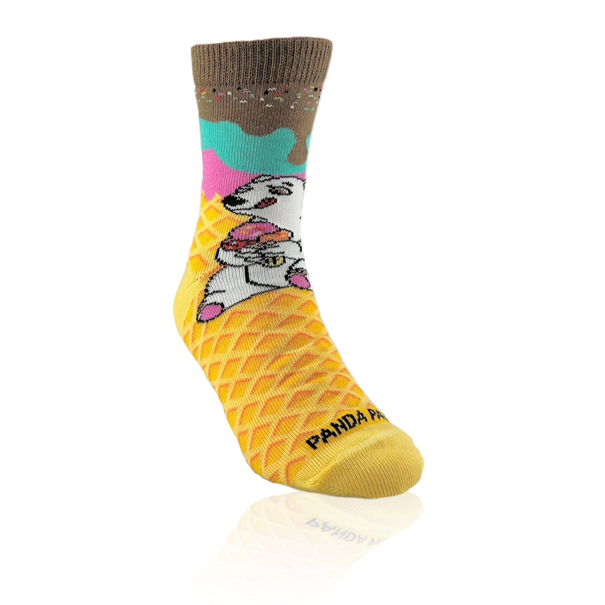 Polar Bear Having Ice Cream Socks from the Sock Panda (Ages 3 - 7)