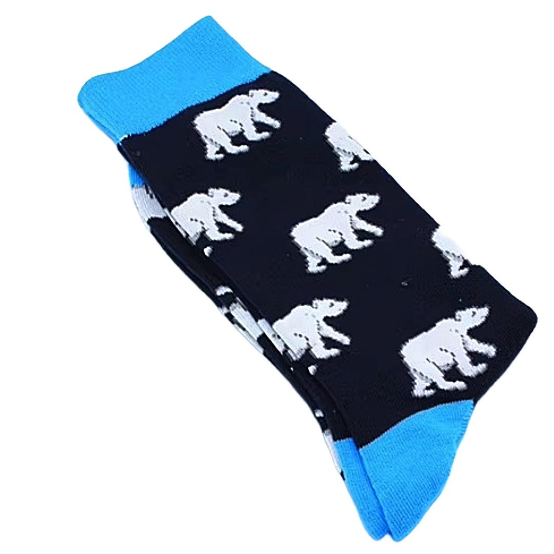Polar Bear Pattern Socks the Sock Panda (Adult Large - Men's Shoe Sizes 8 - 12)