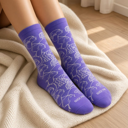 Pretty Faces Socks from the Sock Panda (Adult Medium), LadyFacesMd