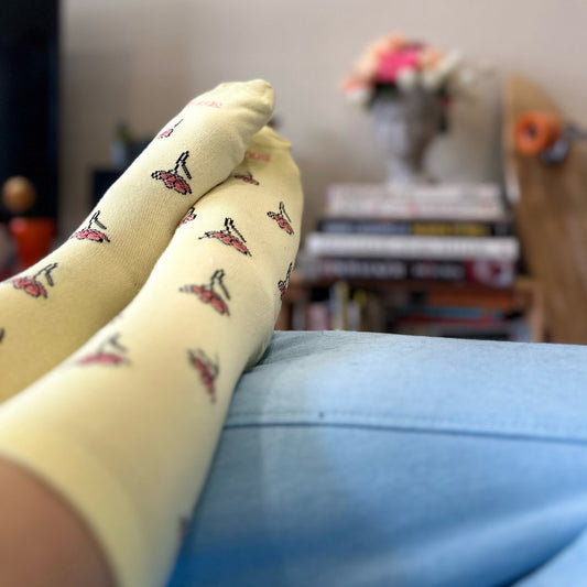 Pretty Flower Pattern Socks from the Sock Panda (Adult Medium - Women's Shoe Sizes 5 - 10)