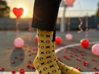 Hugs and Kisses (xoxo) Love Patterned Socks from the Sock Panda