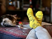Happy Nerd Face Emoji Socks from the Sock Panda Video
