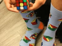 Fun Puzzle Cube Socks from the Sock Panda (Adult Large - Men's Shoe Sizes 8-12) Video