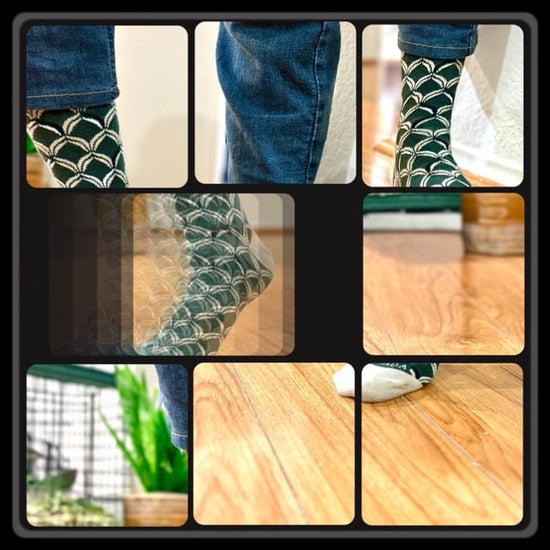 Green Dragon Scale Patterned Socks from the Sock Panda