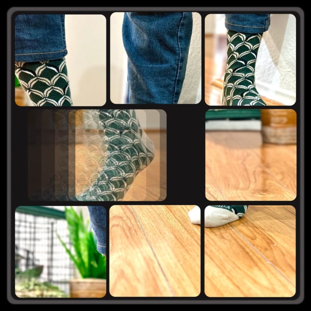 Green Dragon Scale Patterned Socks from the Sock Panda