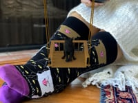 Cool Black Cat Pattern Socks from the Socks Panda (Adult Medium) Video