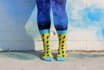 Lightning Bolts Socks from the Sock Panda (Adult Small -  Shoe Sizes 2-5) Video