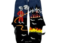 Skeleton Fireman and Haunted House Socks (Two Sizes) Video