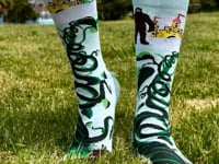 Bigfoot and the Beanstalk Socks from the Sock Panda (Adult Large - Men's Shoe Sizes 8-12) Video