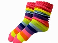 Neon Slouch Rainbow Socks Video from the Sock Panda