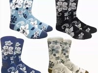 Aloha Hawaiian Floral Hibiscus Pattern Socks (Adult Large) Video