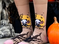 Majestic Bat Panda Sitting in a Tree Socks (Adult Medium - Women's Shoe Sizes 5-10) Video