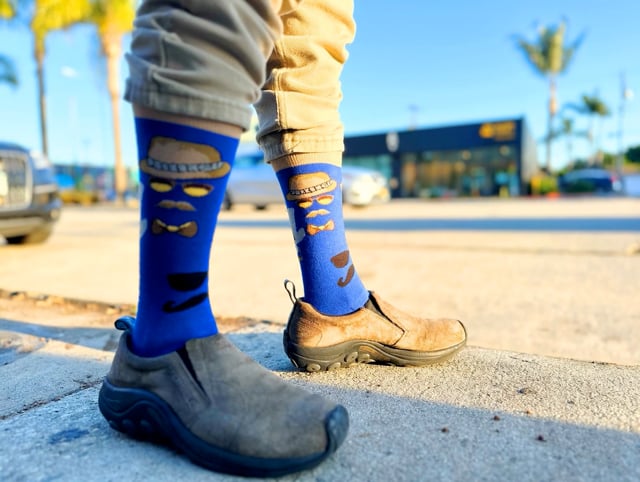 Mustache and Sunglasses Men Socks from the Sock Panda  (Adult Large) Video