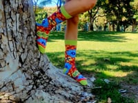 Exotic Flower Socks from the Sock Panda Video