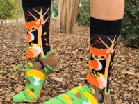 Fox in the Woods Socks (Adult Medium - Women's Shoe Sizes 5-10) Video