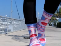 Sunglasses and Lips Socks for Women Video from the Sock Panda