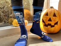 Skeleton in the Window Socks from the Sock Panda