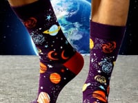 Purple Space Socks from the Sock Panda