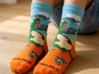 Bird and Alligator Dentist Panda Pal Socks