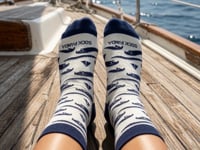 Sailboats and Waves Socks from the Sock Panda