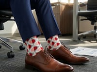 Circle Diamond Geometric Patterned Socks