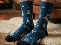 Reindeer Green Pattern socks from the Sock Panda